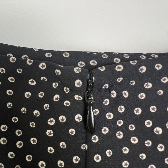 Vince Women's Size 6 Silk Black Celestial Polka Dot Wrap Tie Front Midi Skirt - Picture 15 of 16